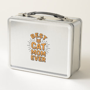 Best Cat Mum Ever Vintage Engraving Design_1 Metal Lunch Box