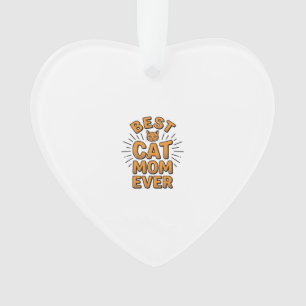 Best Cat Mum Ever Vintage Engraving Design_1 Ornament
