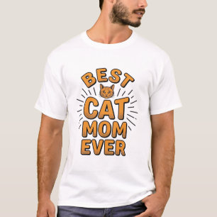 Best Cat Mum Ever Vintage Engraving Design_1 T-Shirt