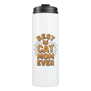 Best Cat Mum Ever Vintage Engraving Design_1 Thermal Tumbler