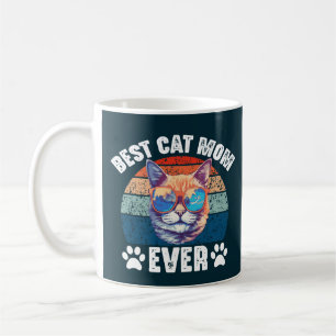 Best Cat Mum Ever Vintage Funny Cats Lovers Mother Coffee Mug