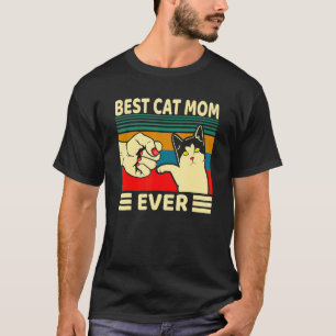 Best Cat Mum Ever Women Vintage Bump Fit Mothers D T-Shirt