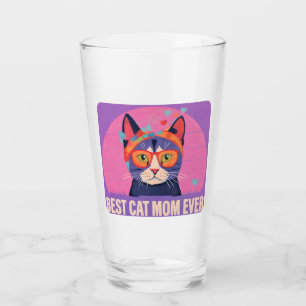 Best Cat Mum Glass