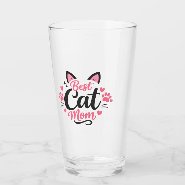 Best Cat Mum Glass (Front)