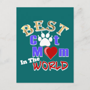 Best Cat Mum In The World Gifts for Mother's Day Postcard