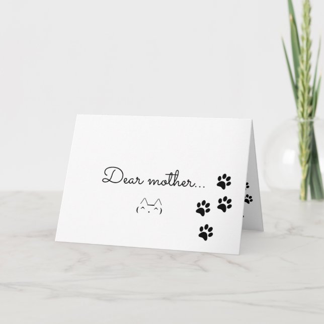 Best Cat Mum in The World Photo  Holiday Card (Front)