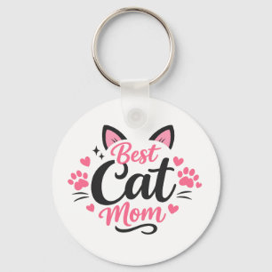 Best Cat Mum Key Ring