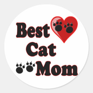 Best Cat Mum Merchandise for Mother's Classic Round Sticker