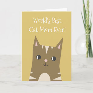 Best Cat Mum   Mother's Day Card