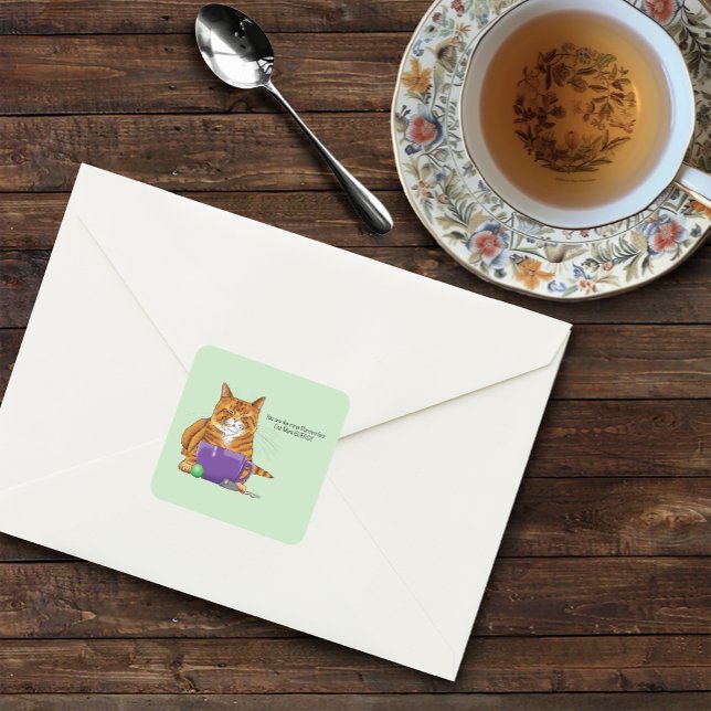 Best Cat Mum Mother's Day Square Sticker (Creator Uploaded)
