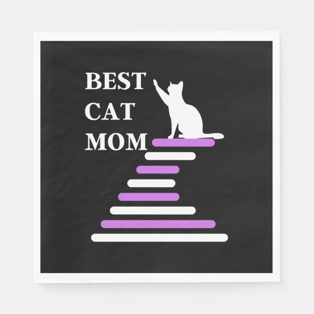 Best Cat Mum    Napkin (Front)