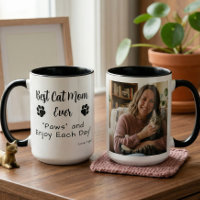 Best Cat Mum Paws Pet Photo Coffee