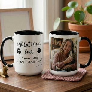 Best Cat Mum Paws Pet Photo Coffee Mug