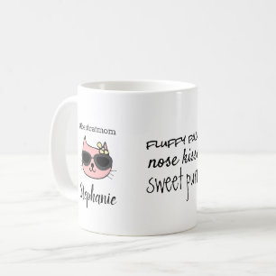 Best Cat Mum Personalised Name Coffee Mug