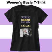 Best cat mum photo add name purple yellow