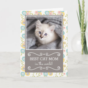 Best Cat Mum Photo Mother's Day Card