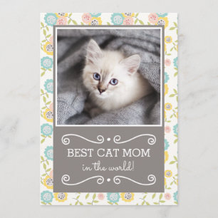 Best Cat Mum Photo Mother's Day Card
