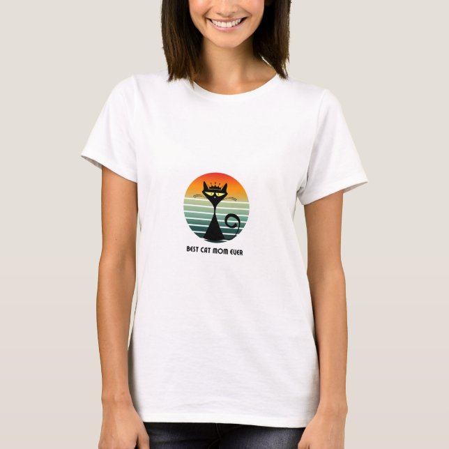 best cat mum t-shirt (Front)
