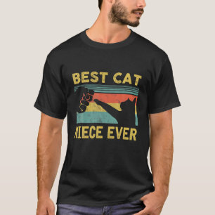 Best Cat Niece Ever Vintage Cats Happy Father's Da T-Shirt