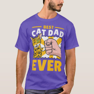 Best Cat Paw Fist Dad Father's Day Cat T-Shirt
