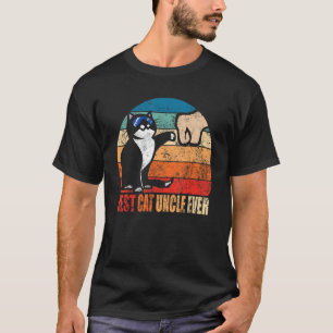 Best Cat Uncle Ever Funny Cat Sunglasses Fist Bump T-Shirt