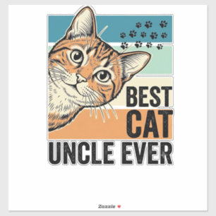 Best Cat Uncle Ever Vintage Cat Lover Design_1