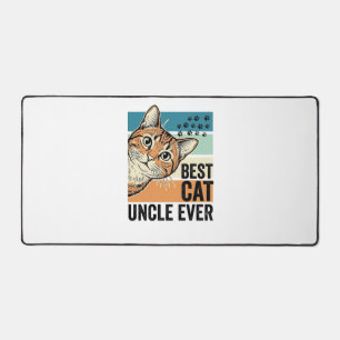 Best Cat Uncle Ever Vintage Cat Lover Design_1 Desk Mat