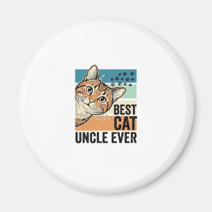 Best Cat Uncle Ever Vintage Cat Lover Design_1 Magnet