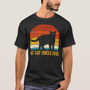 Best Cat Uncle Ever Vintage Retro Cat Kitten Lover T-Shirt