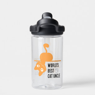 Best Cat Uncle Vintage Gift for Men Water Bottle