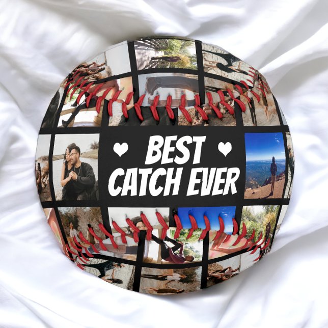 Best Catch Ever Personalised 10 Photo Baseball (Creator Uploaded)