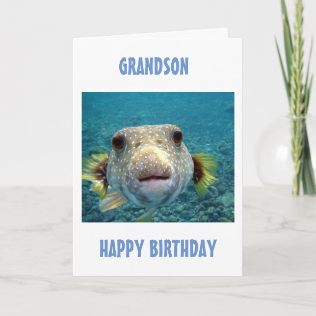 BEST CATCH OF THE DAY **GRANDSON'S BIRTHDAY** CARD (Front)