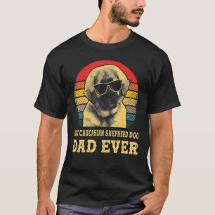 Best Caucasian Shepherd Dad Ever Dog Retro Vintag T-Shirt
