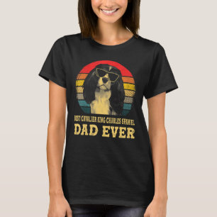 Best Cavalier King Charles Spaniel Dad Ever Retro T-Shirt