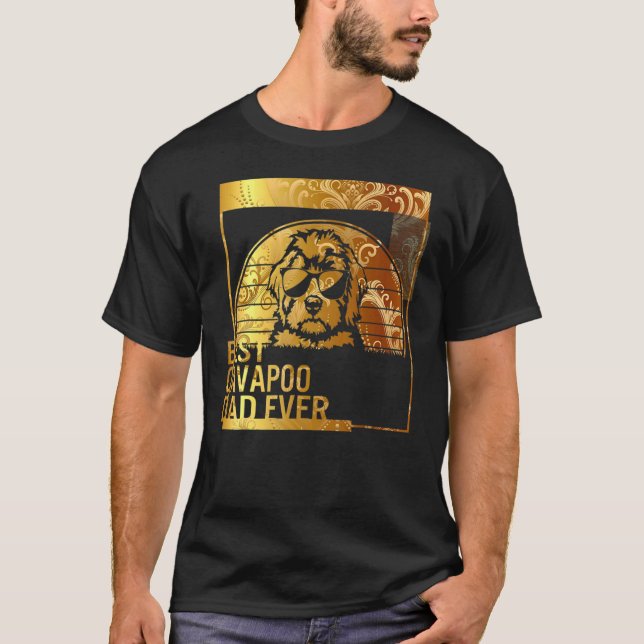 Best Cavapoo Dad Ever dog dad   for men Dog Father T-Shirt (Front)