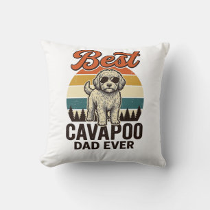 Best Cavapoo Dad Ever Vintage Dog Shirt Design_1 Cushion