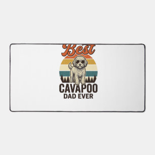Best Cavapoo Dad Ever Vintage Dog Shirt Design_1 Desk Mat