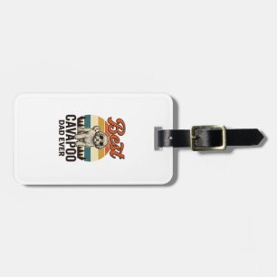 Best Cavapoo Dad Ever Vintage Dog Shirt Design_1 Luggage Tag