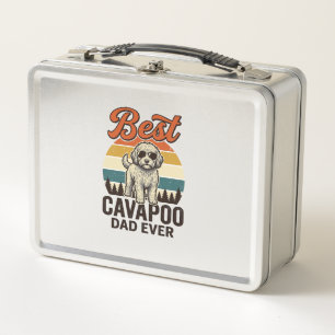 Best Cavapoo Dad Ever Vintage Dog Shirt Design_1 Metal Lunch Box