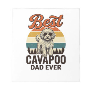 Best Cavapoo Dad Ever Vintage Dog Shirt Design_1 Notepad