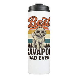 Best Cavapoo Dad Ever Vintage Dog Shirt Design_1 Thermal Tumbler
