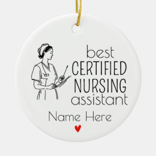 Best Certified Nursing Assistant Ceramic Tree Decoration