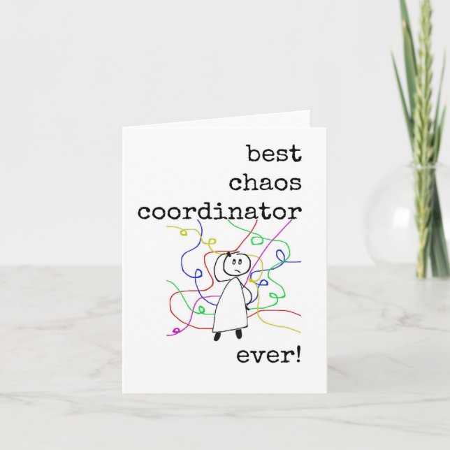 Best Chaos Coordinator, Boss Appreciation Card (Front)