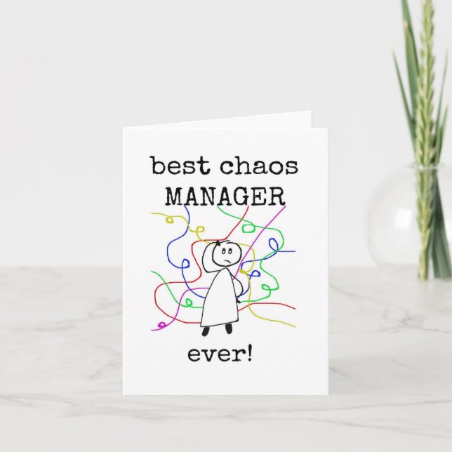 Best Chaos Manager, Boss Appreciation Card (Front)
