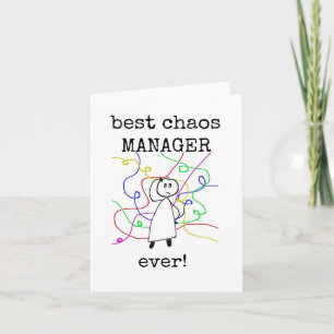 Best Chaos Manager, Boss Appreciation Card