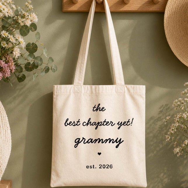 Best Chapter Yet Grammy Tote Bag (Creator Uploaded)