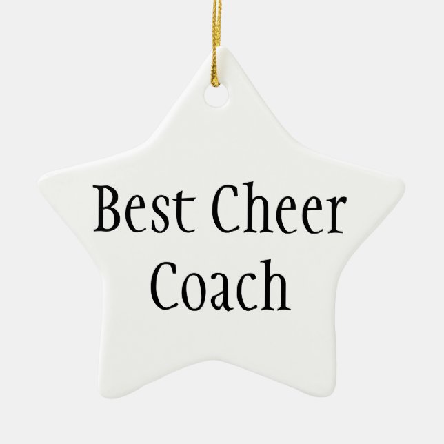Best Cheer Coach Ceramic Tree Decoration (Front)