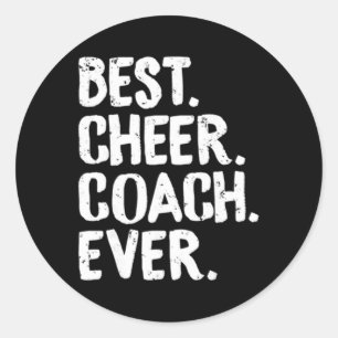 Best Cheer Coach Ever Cheerleading Squad Teacher F Classic Round Sticker