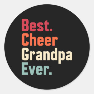 Best Cheer Grandpa Ever - Cheerleader Grandpa Chee Classic Round Sticker