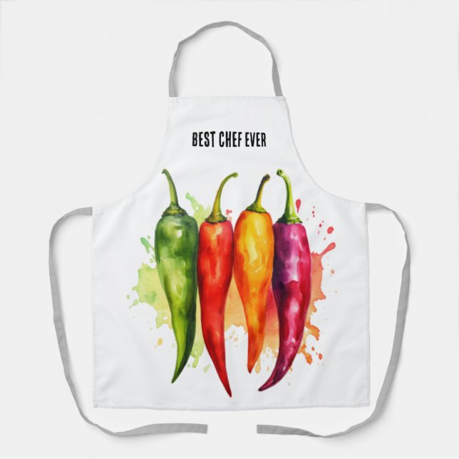best chef ever All-Over  hot chilli Print Apron (Front)